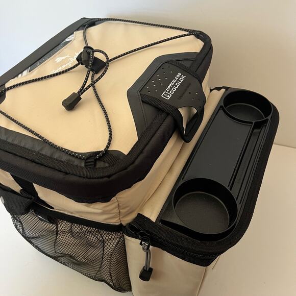 Tommy Bahama Zipperless Hardbody Cooler with Cup Holder 30 Can Capacity Cream - Picture 2 of 16